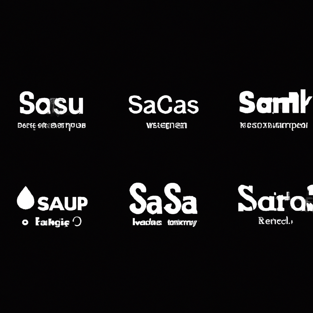 Monochrome brand logos